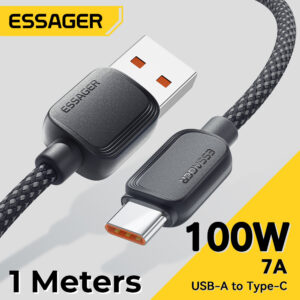 
Essager 1-Meter 7A 100W Super Fast Charging USB-C Cable