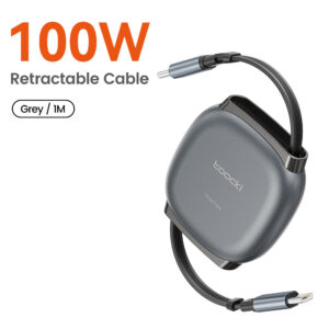 
Toocki 100W Retractable USB-C Cable: Magnetic & 7-Gear Design