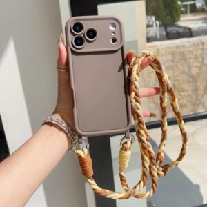 
Brown Lanyard Case for iPhone 17 Pro Max