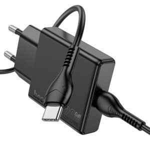
HOCO N37 Ultra-Thin PD20W USB-C Fast Charger Set - Includes High-Speed USB-C Cable