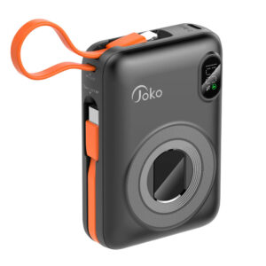 
JOKO J27 Super Mini 10,000mAh Power Bank - Built-in 22.5W Type-C & 12W Lightning Cables with LED Display