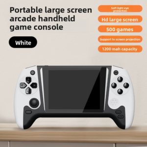 
Q21 Handheld Retro Game Console - 3.5-Inch Large Screen, Built-in 500 Classic Games with 2-Player Controller & TV Output Support