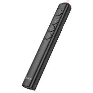 
HOCO GM200 Smart Wireless Presenter Pen & Red Laser Pointer - 2.4GHz / Bluetooth Dual Mode Presentation Remote, 100m Control Range, Hyperlink Support & Screen Control (1x AAA Battery)