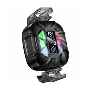
HOCO GA5 Triumph Semiconductor Mobile Phone Cooler - Magnetic & Clip Dual-Mount Cooling Fan with RGB Lighting & 3 Adjustable Cooling Levels
