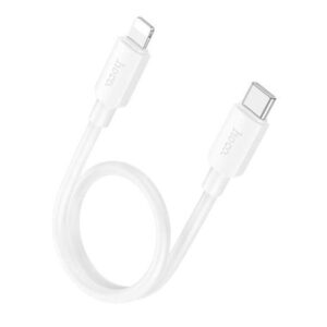 
HOCO X96 Hyper PD 20W Type-C to Lightning Fast Charging Data Cable (0.25m / 25cm) - Short Apple PD Fast Charging Cable for Power Banks, Laptops & iPhone (White)