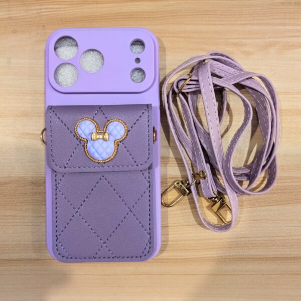 Cute Cartoon PU Leather Strap Case for iPhone 17 Pro Max