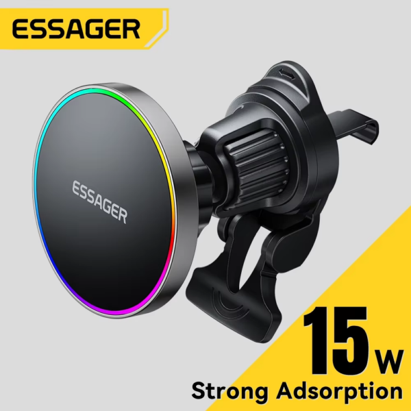Essager 15W Magnetic Car Phone Holder Wireless Charger Stand